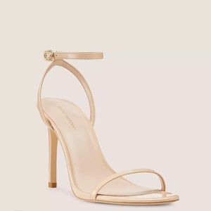 Stuart Weitzman Dancer 95 Sandal Heel 8.5 Nude NWB